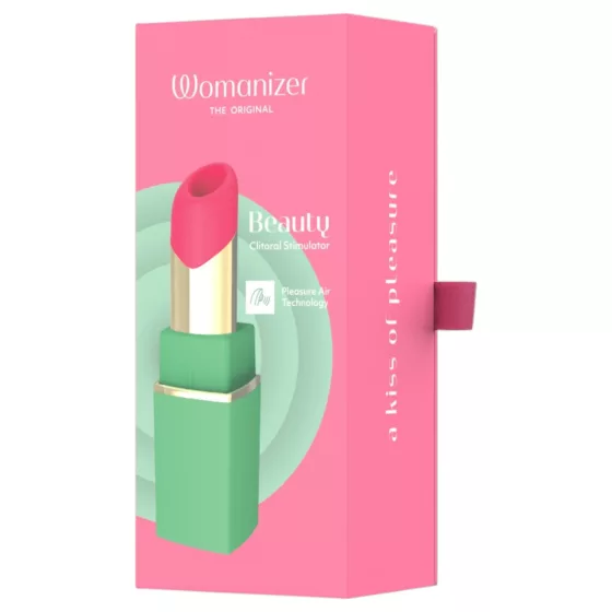 Womanizer Beauty - rúzs alakú léghullámos csiklóizgató (zöld)