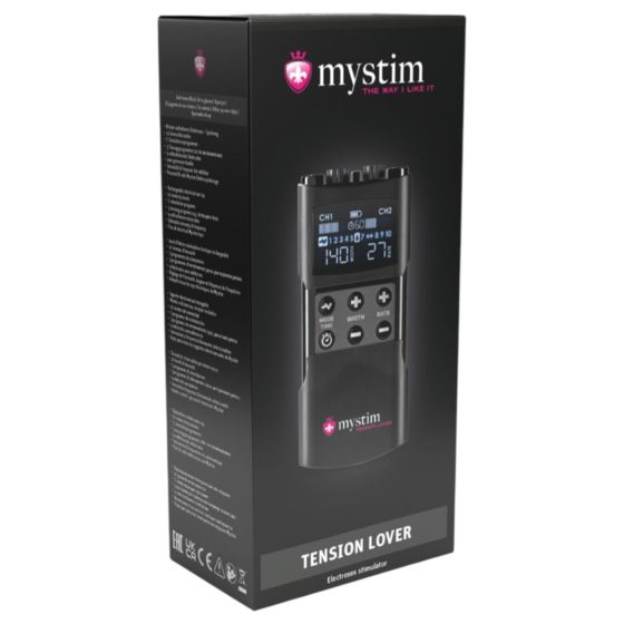 mystim Tension Lover 2 - digitális elektro szett (fekete)