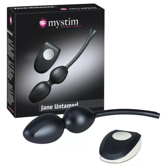 Mystim Jane Untamed - vibrációs gésagolyó duó (fekete)