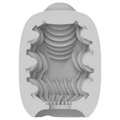   VIBEGGS Ribs Delight - vibrációs tojás maszturbátor (fehér)