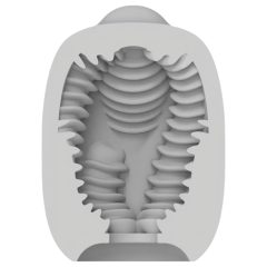   VIBEGGS Twisty Tongues - vibrációs tojás maszturbátor (fehér)