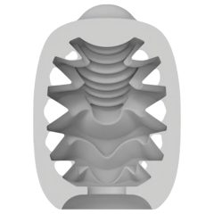   VIBEGGS Candy Curves - vibrációs tojás maszturbátor (fehér)