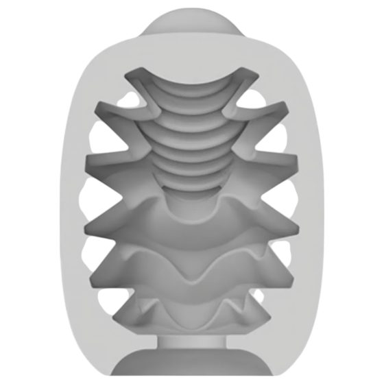 VIBEGGS Candy Curves - vibrációs tojás maszturbátor (fehér)