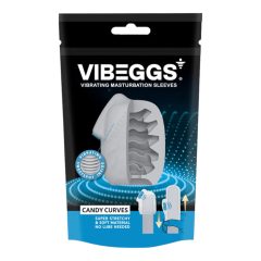   VIBEGGS Candy Curves - vibrációs tojás maszturbátor (fehér)