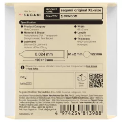 Sagami Original 0,02 XL - óvszer - 61mm (1db)