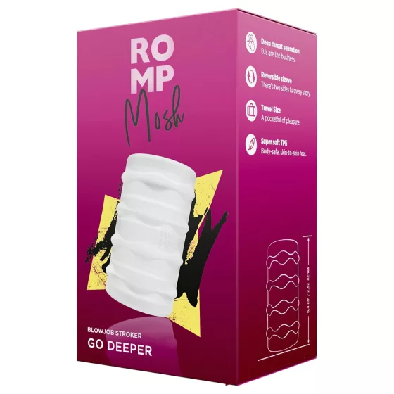 ROMP Mosh - flexibilis utazó maszturbátor férfiaknak (fehér)