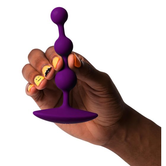 ROMP Amp - gyöngyös anál dildó (lila)