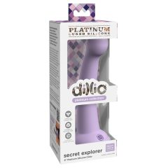   Dillio Secret Explorer - tapadókorongos dildó (17cm) - lila