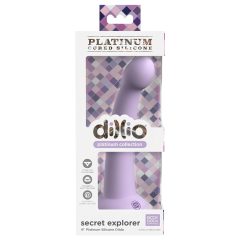   Dillio Secret Explorer - tapadókorongos dildó (17cm) - lila