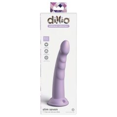   Dillio Slim Seven - tapadókorongos stimuláló dildó (20cm) - lila