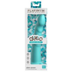   Dillio Slim Seven - tapadókorong stimuláló dildó (20cm) - türkiz