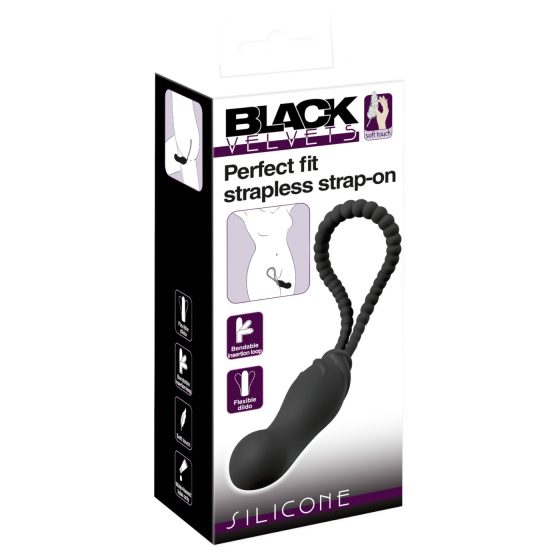 Black Velvets Perfect Fit - felcsatolható dildó (fekete)