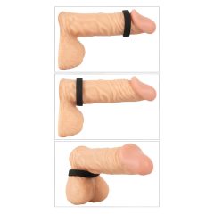   You2Toys 4in1 - pénisz- és heregyűrű szett (natúr-fekete)