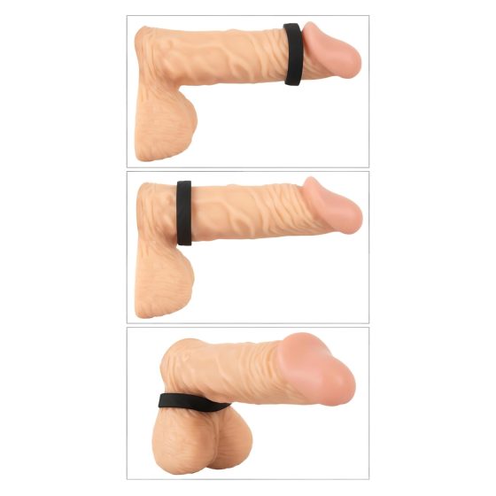 You2Toys 4in1 - pénisz- és heregyűrű szett (natúr-fekete)