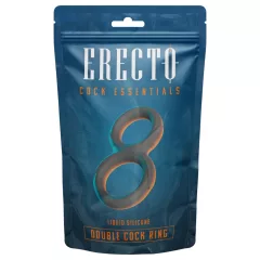 Erecto - dupla péniszgyűrű (fekete)
