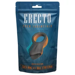 Erecto - péniszgyűrű herenyújtóval (fekete)
