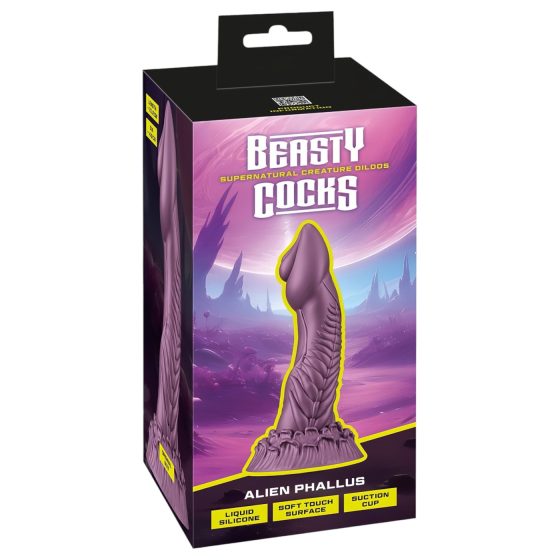 Beasty Cocks Alien Phallus - űrlény dildó (lila)