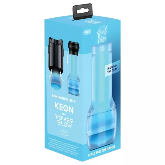 / Kiiroo Feel Glow - világító műpunci - PowerBlow kompatibilis (fehér)