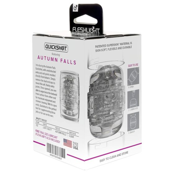 / Fleshlight Quickshot Autumn Falls - utazó maszturbátor (átlátszó)