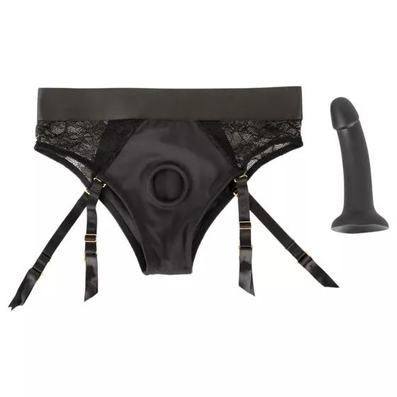 You2Toys - felcsatolható dildó alsóval (fekete)