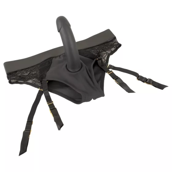 You2Toys - felcsatolható dildó alsóval (fekete)