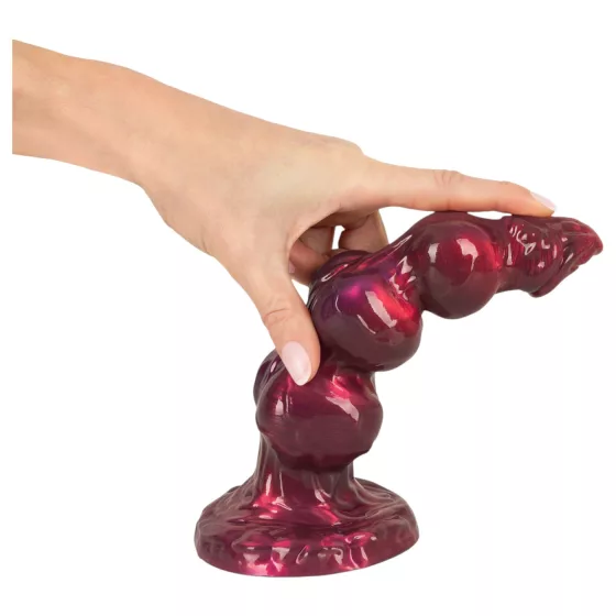 Beasty Cocks - bordó Werewolf Willie dildó tapadókoronggal (21 cm)