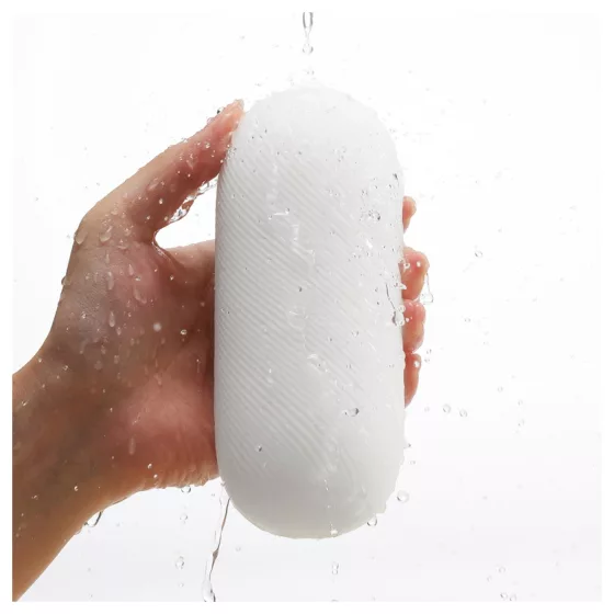 TENGA 3Dx Zen - 3D mintás férfi maszturbátor (fehér)