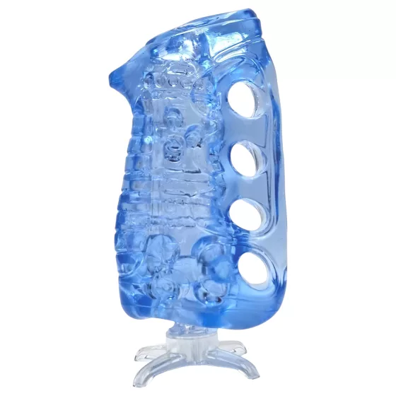 Fleshlight Fleshskins Grip Blue Ice - két végén nyitott maszturbátor (kék)