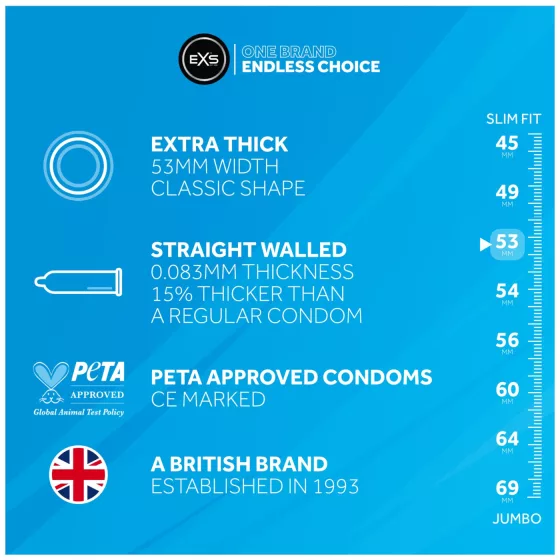 EXS Extra Thick - vastag falú óvszer (12 db)