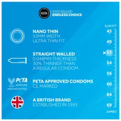   EXS Nano Thin - ultravékony latex óvszer nagy kiszerelésben (48 db)