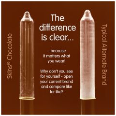 Skins - csokis óvszer (8db)