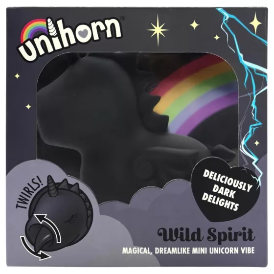 Unihorn Wild Spirit - akkus unikornis csiklóizgató (fekete)