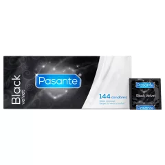   Pasante - fekete klasszikus latex óvszer nagy kiszerelésben (144 db)