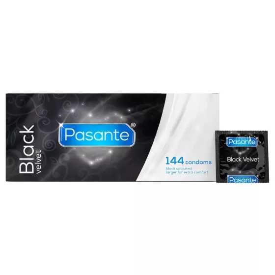 Pasante - latex óvszer - fekete (144db)