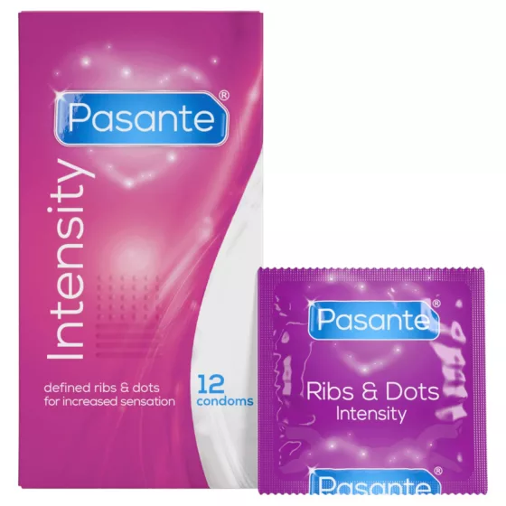 Pasante - bordázott, pontozott óvszer (12 db)