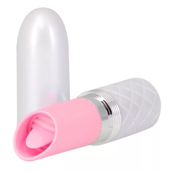 Pillow Talk Lusty - akkus, nyelves rúdvibrátor (fehér-pink)