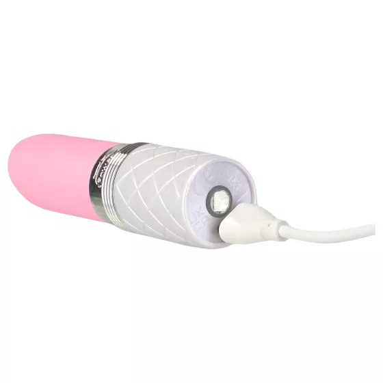 Pillow Talk Lusty - akkus, nyelves rúdvibrátor (fehér-pink)