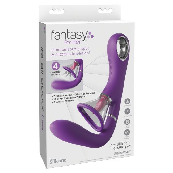 Fantasy For Her – 4 motoros G-pont és csikló vibrátor (lila)