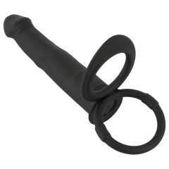   Black Velvet Double F - felcsatolható anál vibrátor (fekete)