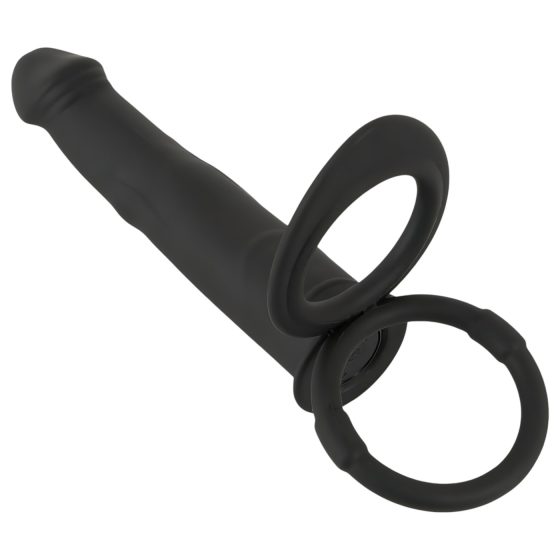 Black Velvet Double F - felcsatolható anál vibrátor (fekete)