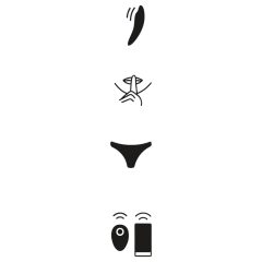 We-Vibe Moxie+ - rádiós, okos csikló vibrátor (fekete)