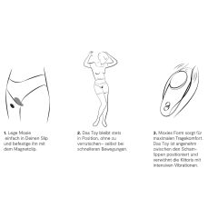 We-Vibe Moxie+ - rádiós, okos csikló vibrátor (fekete)