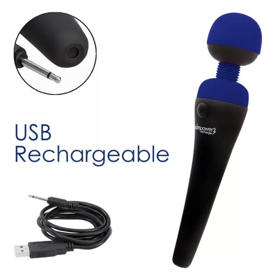 / PalmPower recharge - akkus masszírozó vibrátor (kék)