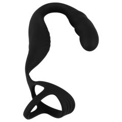   Rebel - prosztata vibrátor pénisz-és heregyűrűvel (fekete)