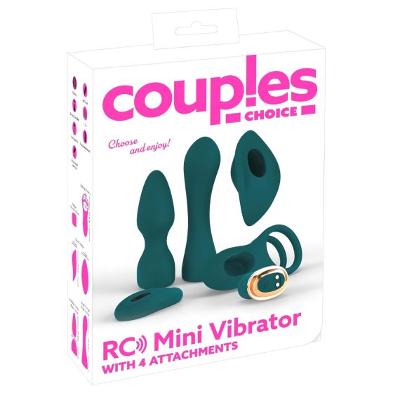 Couples Choice - 4in1 variálható távirányítós vibrátor (türkiz)