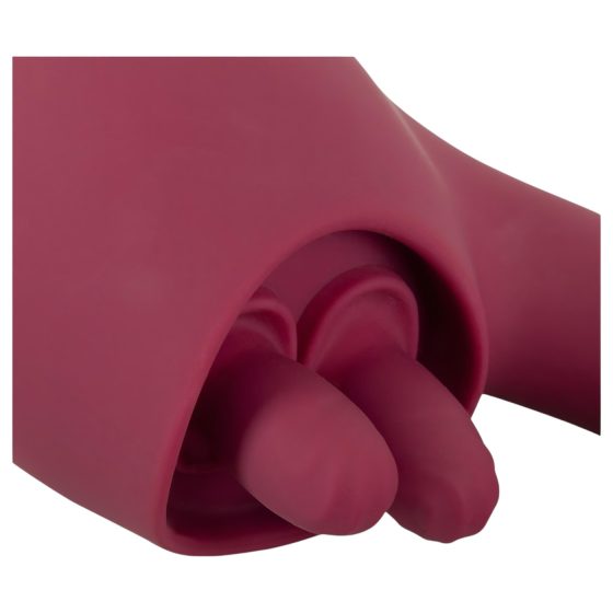 Javida - nyelves 2in1 vibrátor (piros)