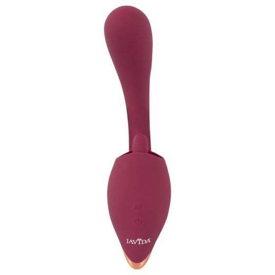 Javida - nyelves 2in1 vibrátor (piros)