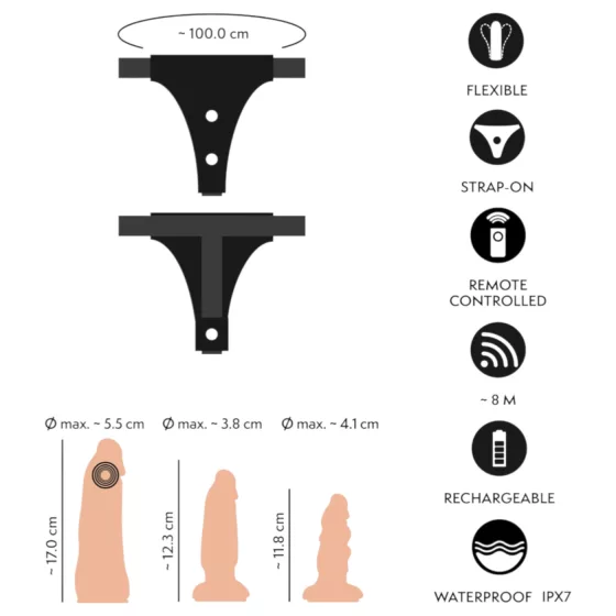 You2Toys - felcsatolható dildó szett (natúr)