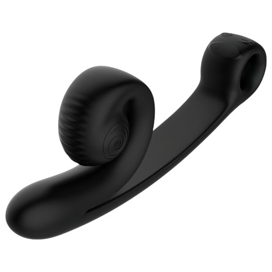 Snail Vibe Curve - 2in1 csiklóizgató vibrátor (fekete)