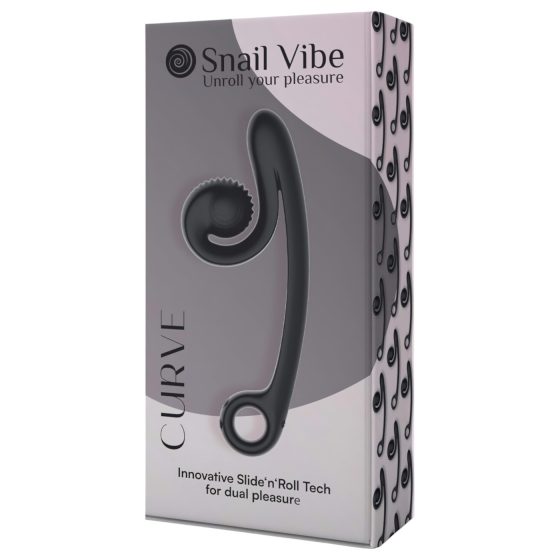 Snail Vibe Curve - 2in1 csiklóizgató vibrátor (fekete)